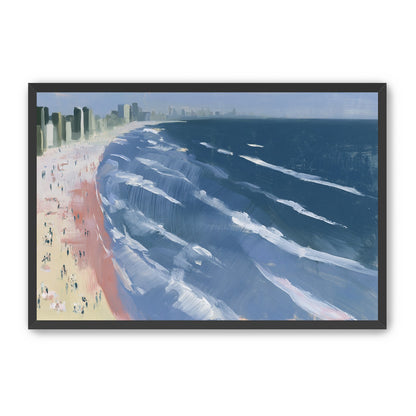 White surf on blue water