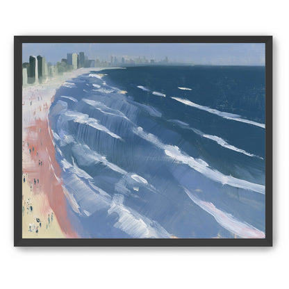 White surf on blue water