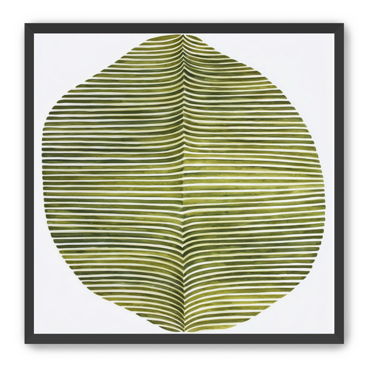Dark green stripes crease inward