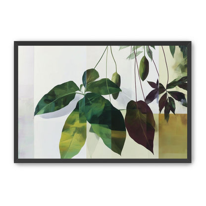 Leaves crossing the pale grid