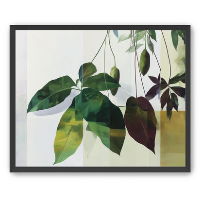 Leaves crossing the pale grid