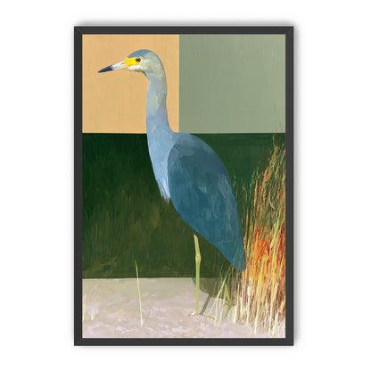 A heron beside the reeds