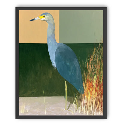 A heron beside the reeds