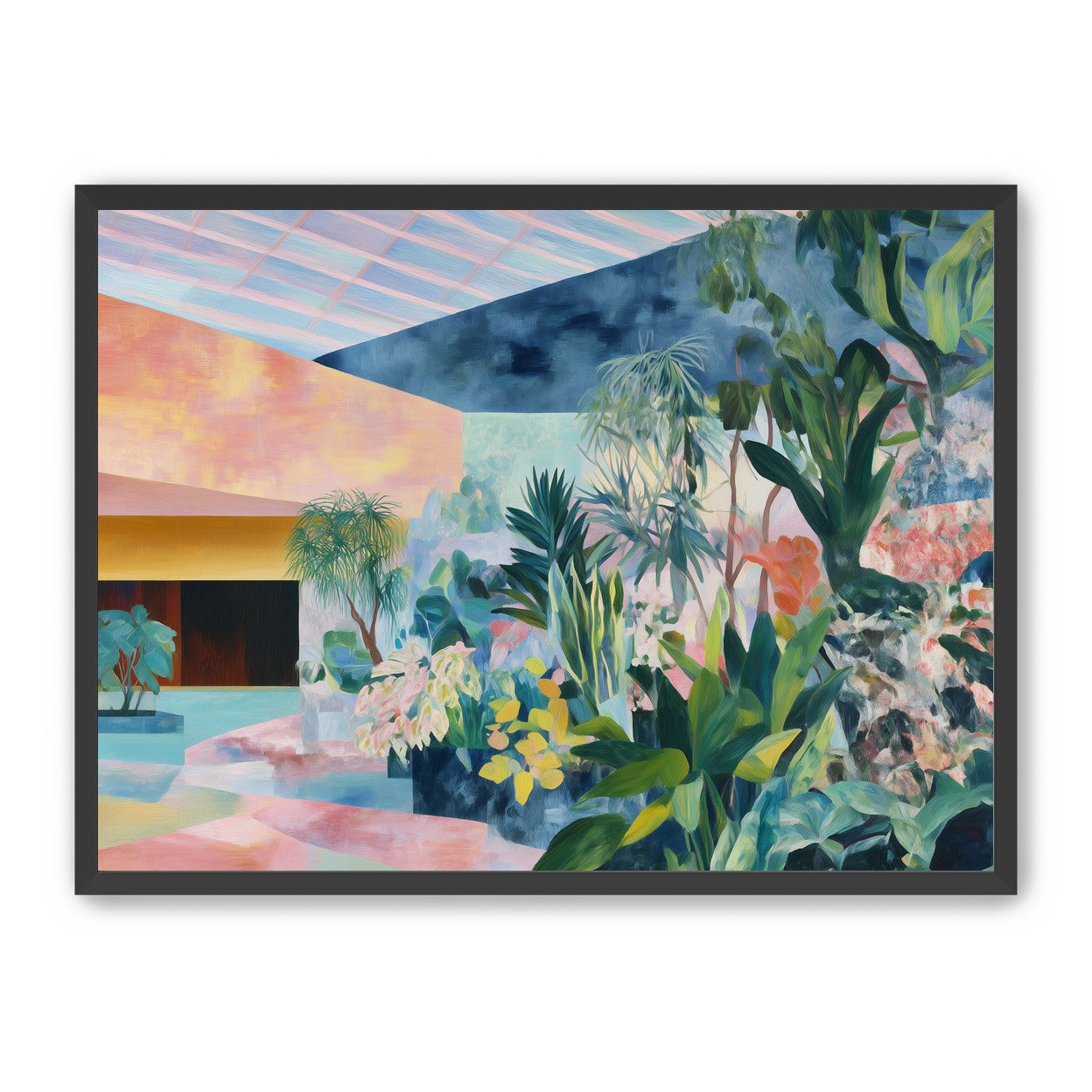Pastel rooms for green leaves