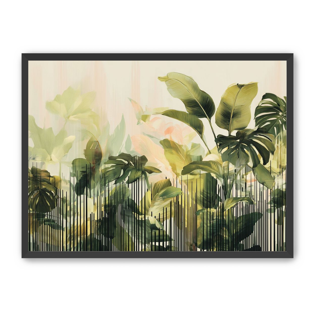 Leaves behind the black bars