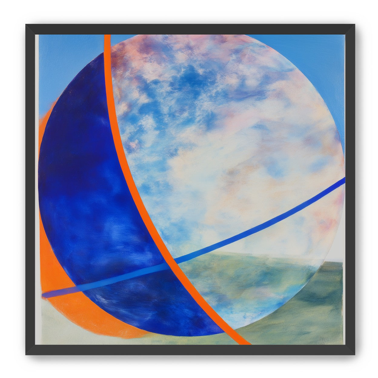 Orange cut through the circle