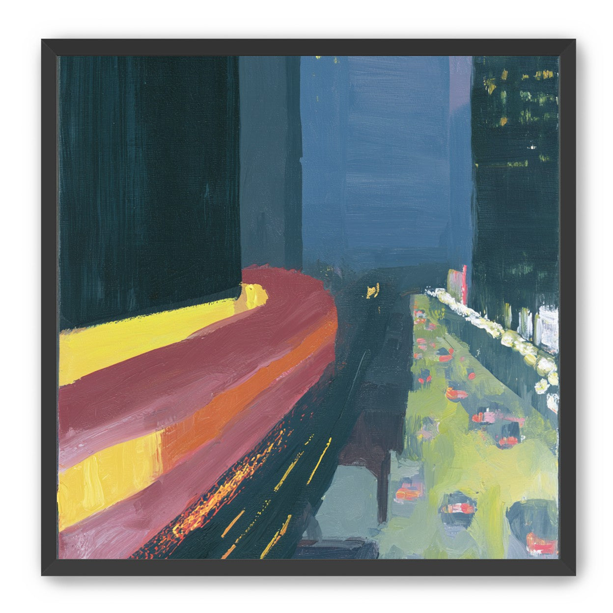 A bright bend downtown
