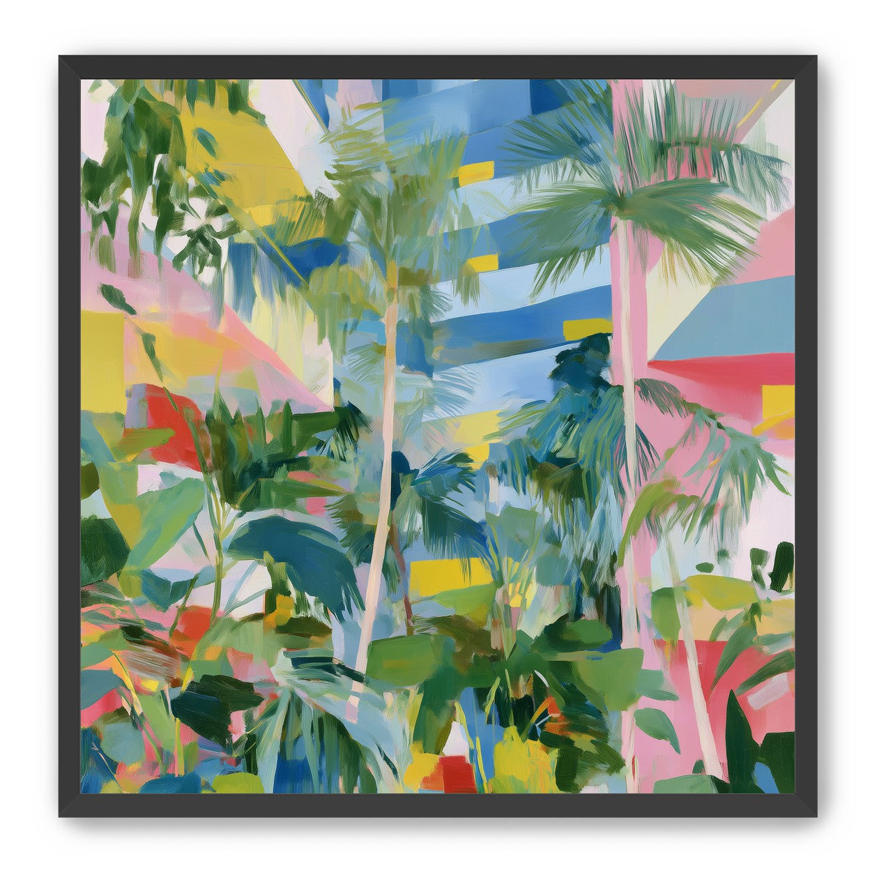 Palm shadows on color fields