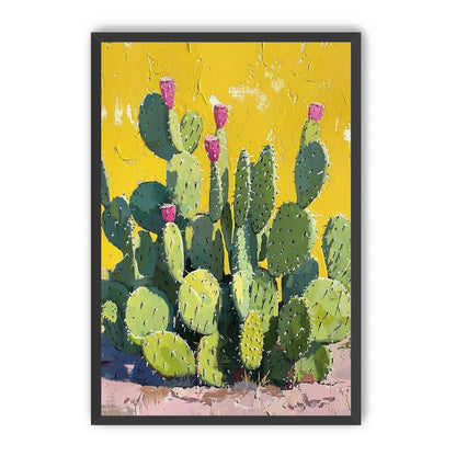 Pink blooms in yellow heat