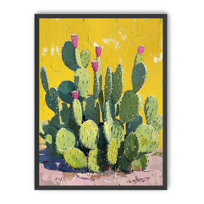 Pink blooms in yellow heat