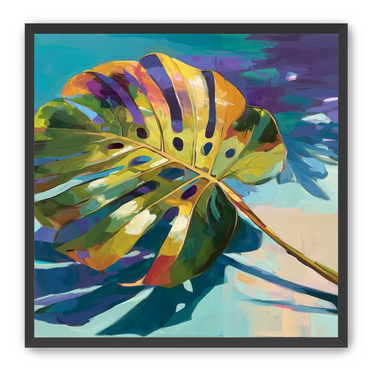 Palm Leaves in Layered Paint