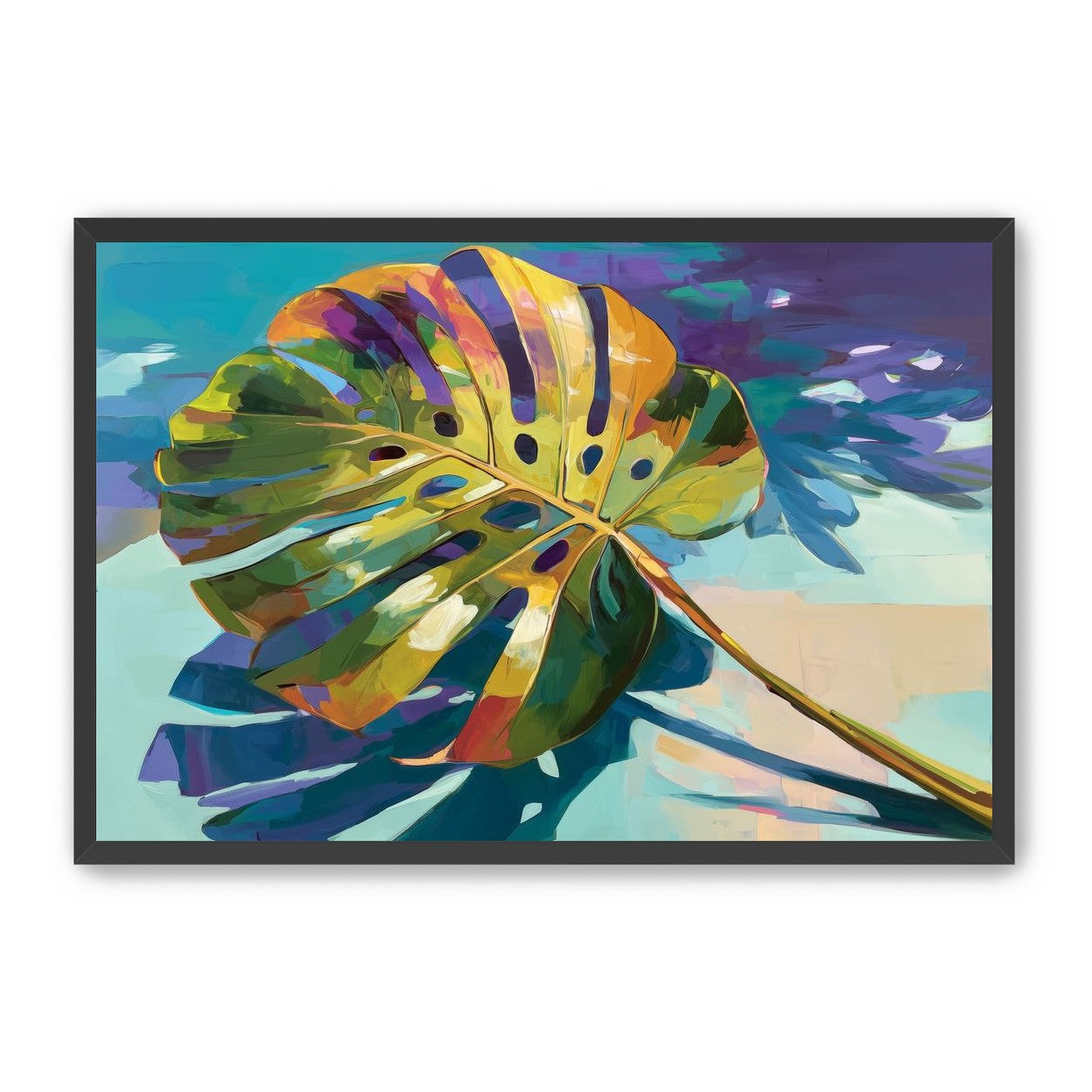 Palm Leaves in Layered Paint