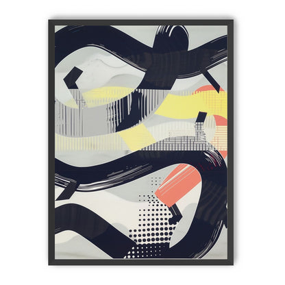 Black loops over yellow blocks
