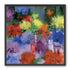 Neon traffic under painted blooms