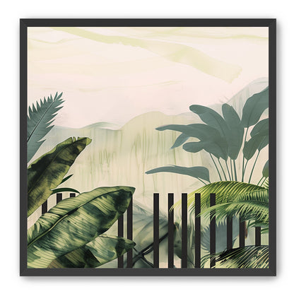 Black posts in the palms