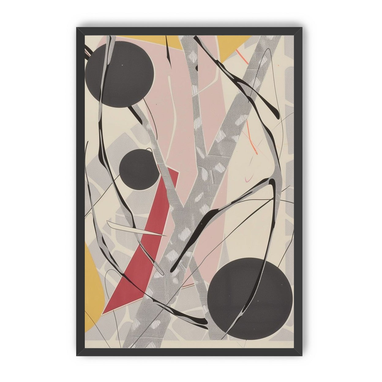Layered circles with red wedge
