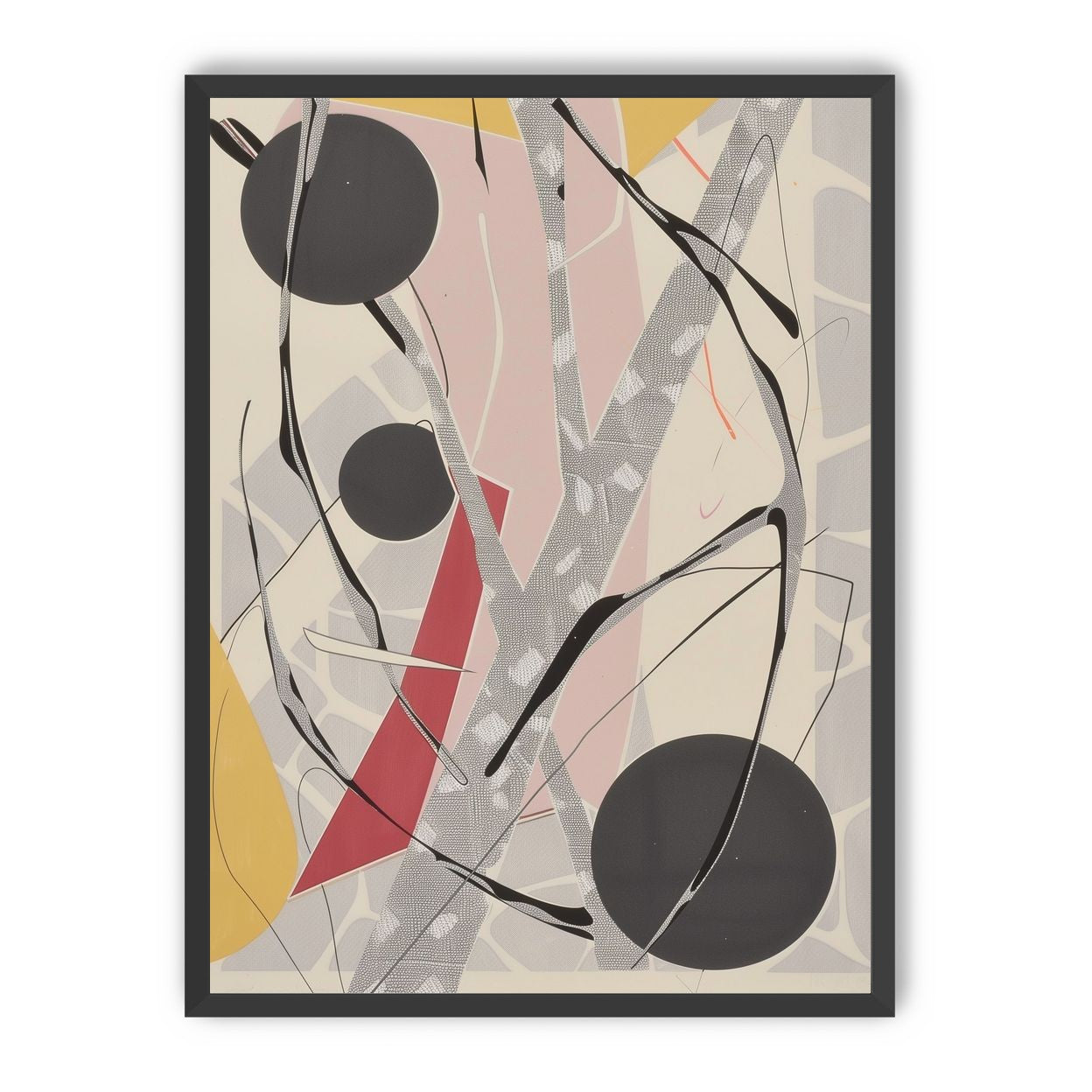 Layered circles with red wedge