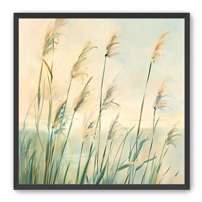 Peach light on reeds
