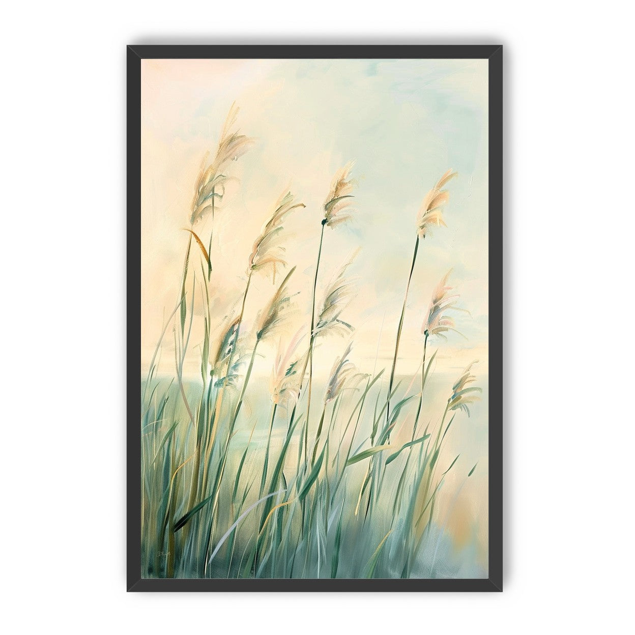 Peach light on reeds