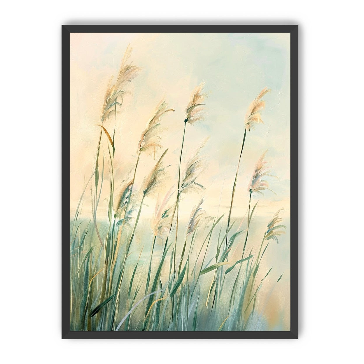 Peach light on reeds