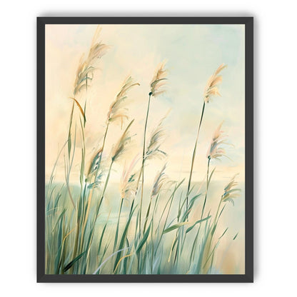 Peach light on reeds