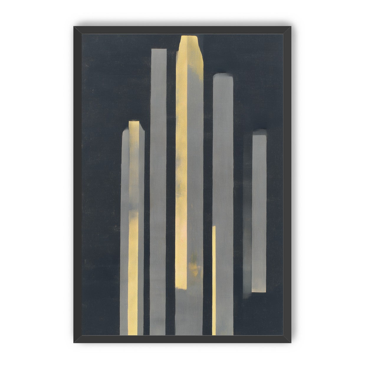 Yellow seeping through gray bars