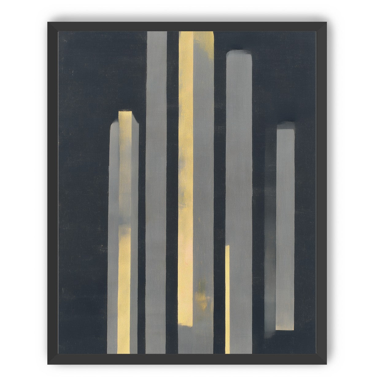 Yellow seeping through gray bars