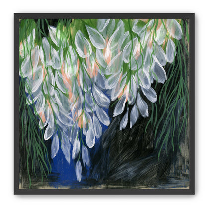 White petals over deep green