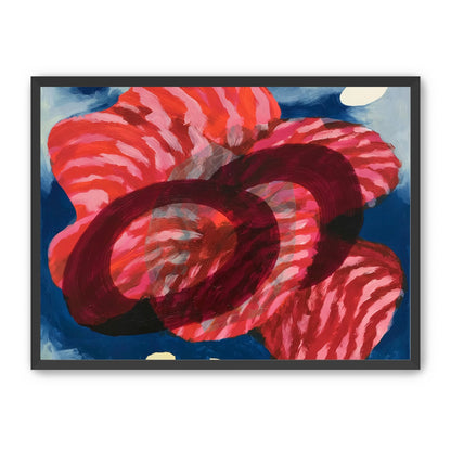 Red stripes pressing through blue
