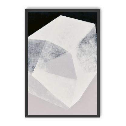 Milkwhite facets in deep black
