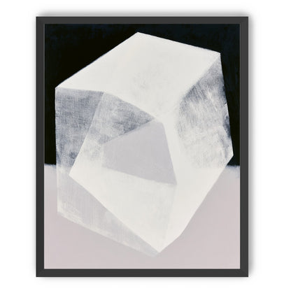 Milkwhite facets in deep black