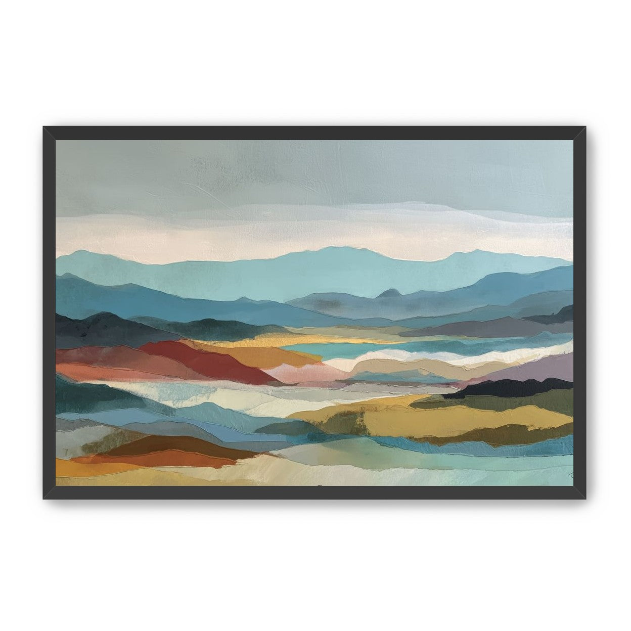 Layered Hills in Cool Bands