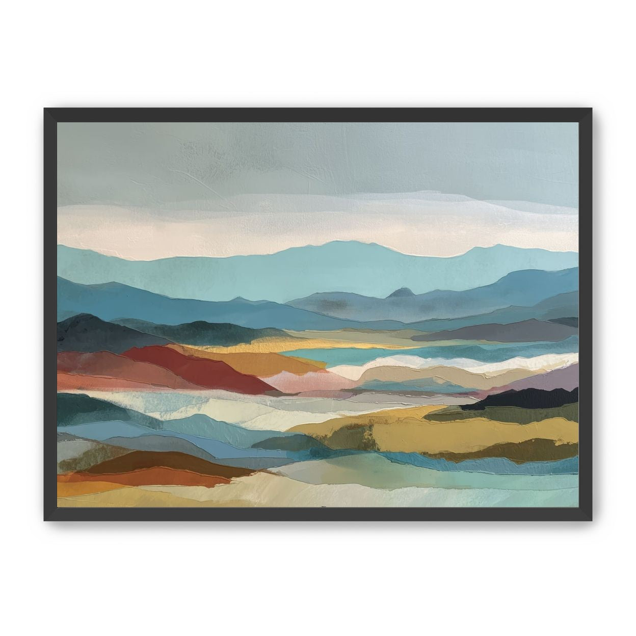 Layered Hills in Cool Bands
