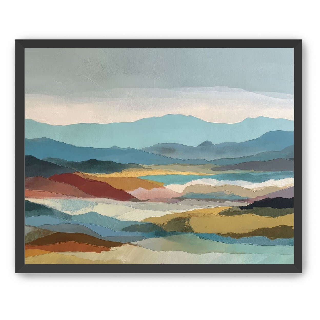 Layered Hills in Cool Bands