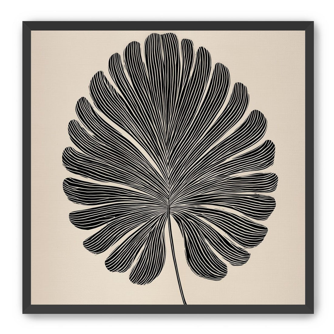 Striped fan leaf alone