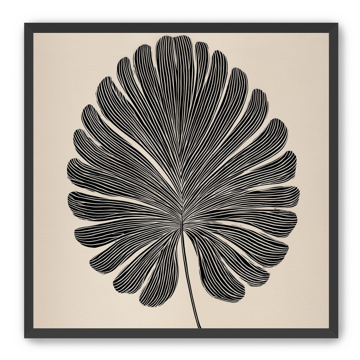 Striped fan leaf alone