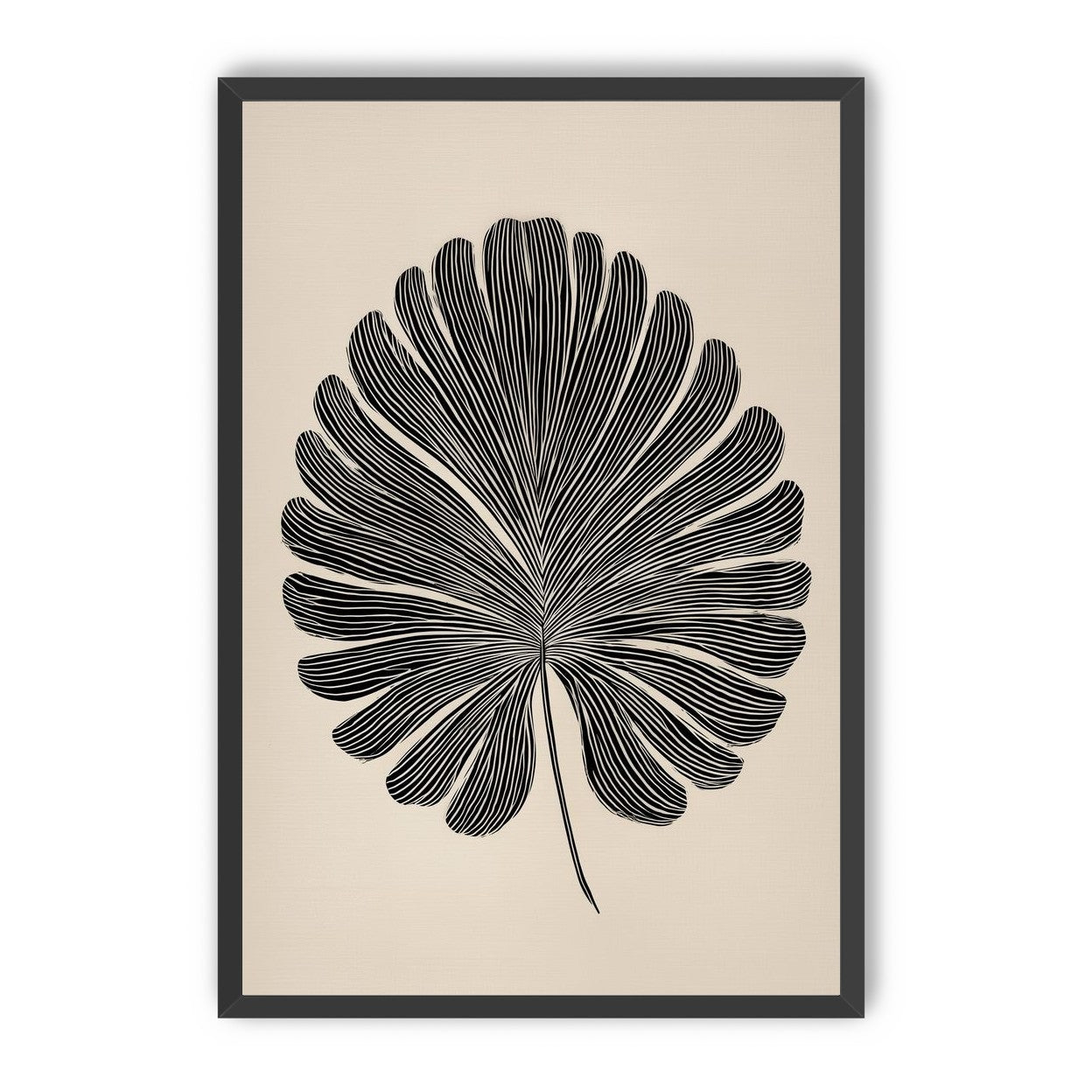 Striped fan leaf alone