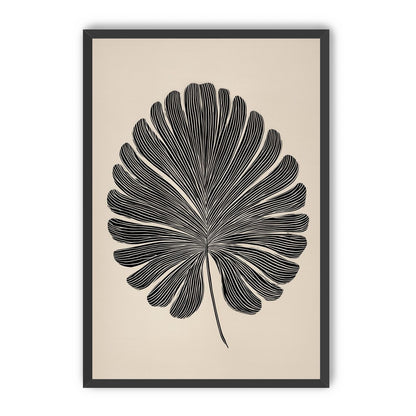 Striped fan leaf alone