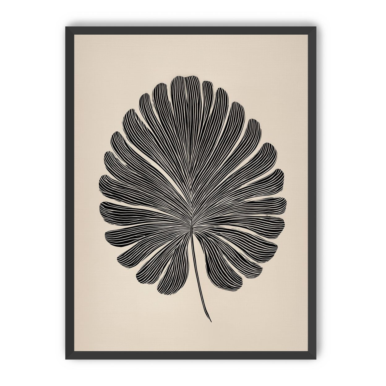 Striped fan leaf alone