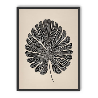 Striped fan leaf alone