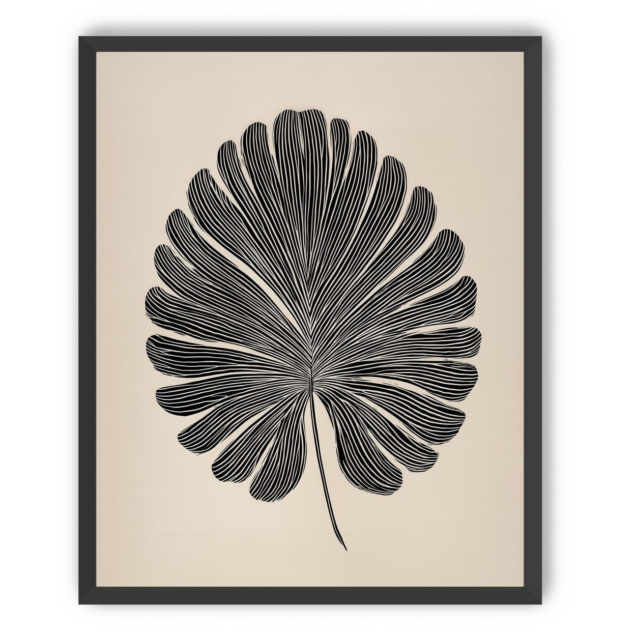 Striped fan leaf alone