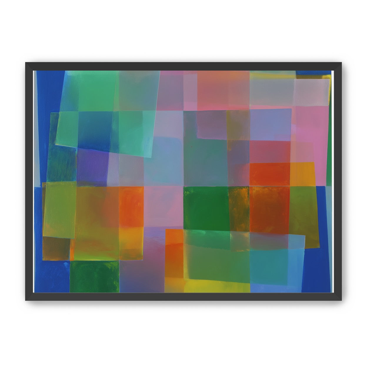 Blue depth under warm veils