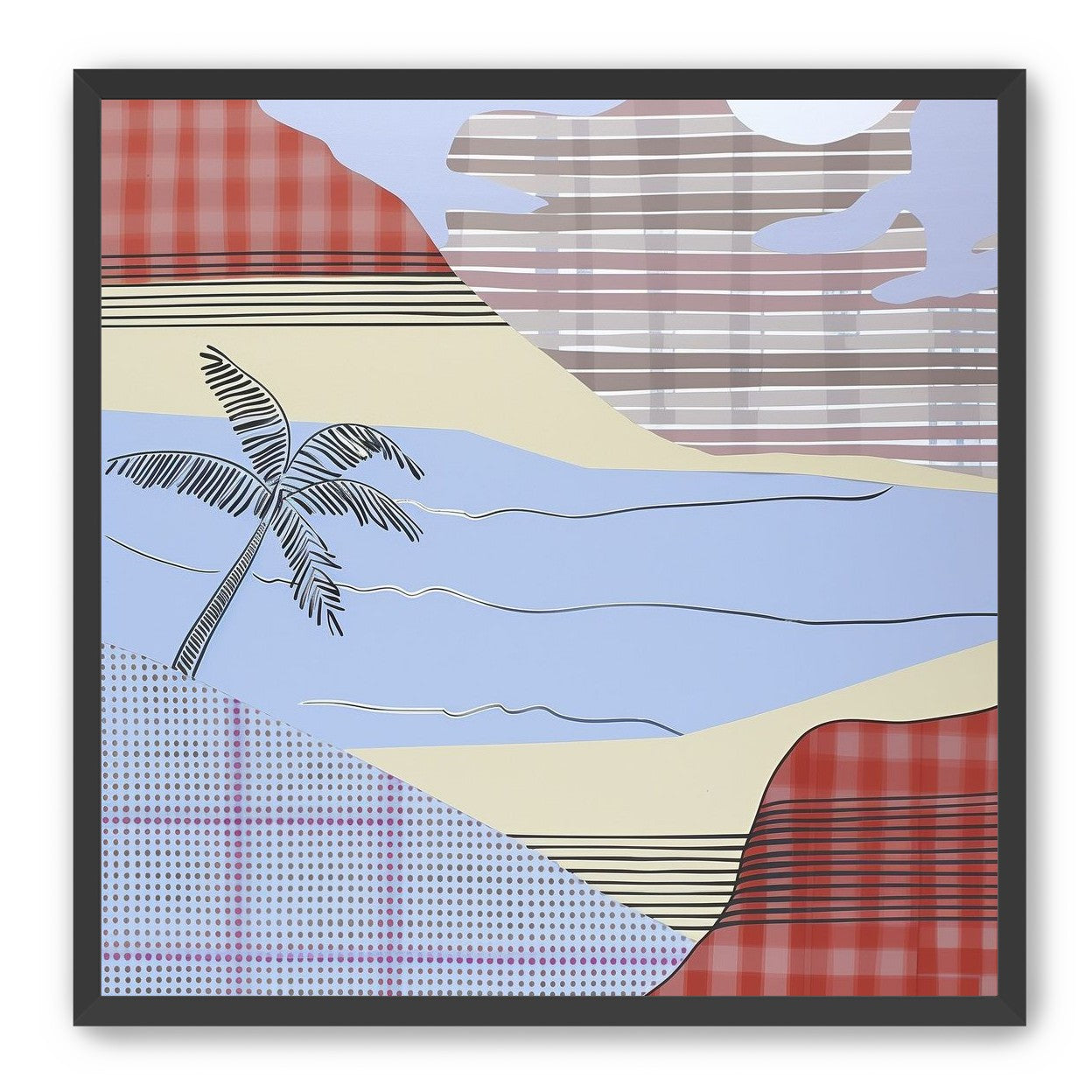 Striped sky over the beach