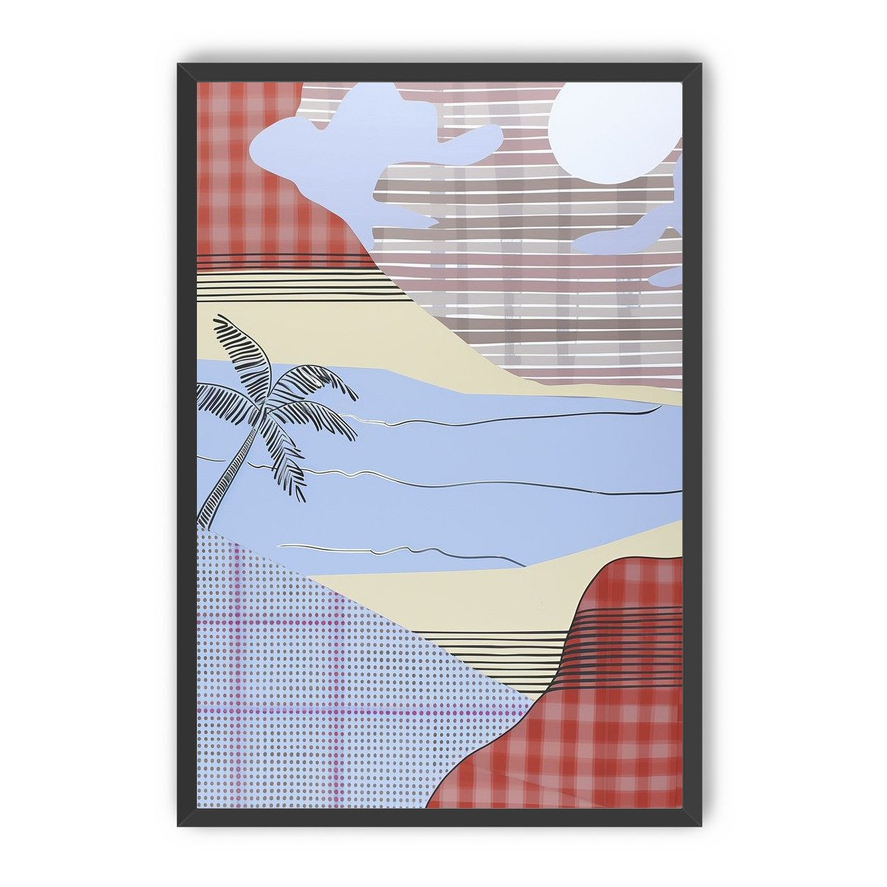 Striped sky over the beach