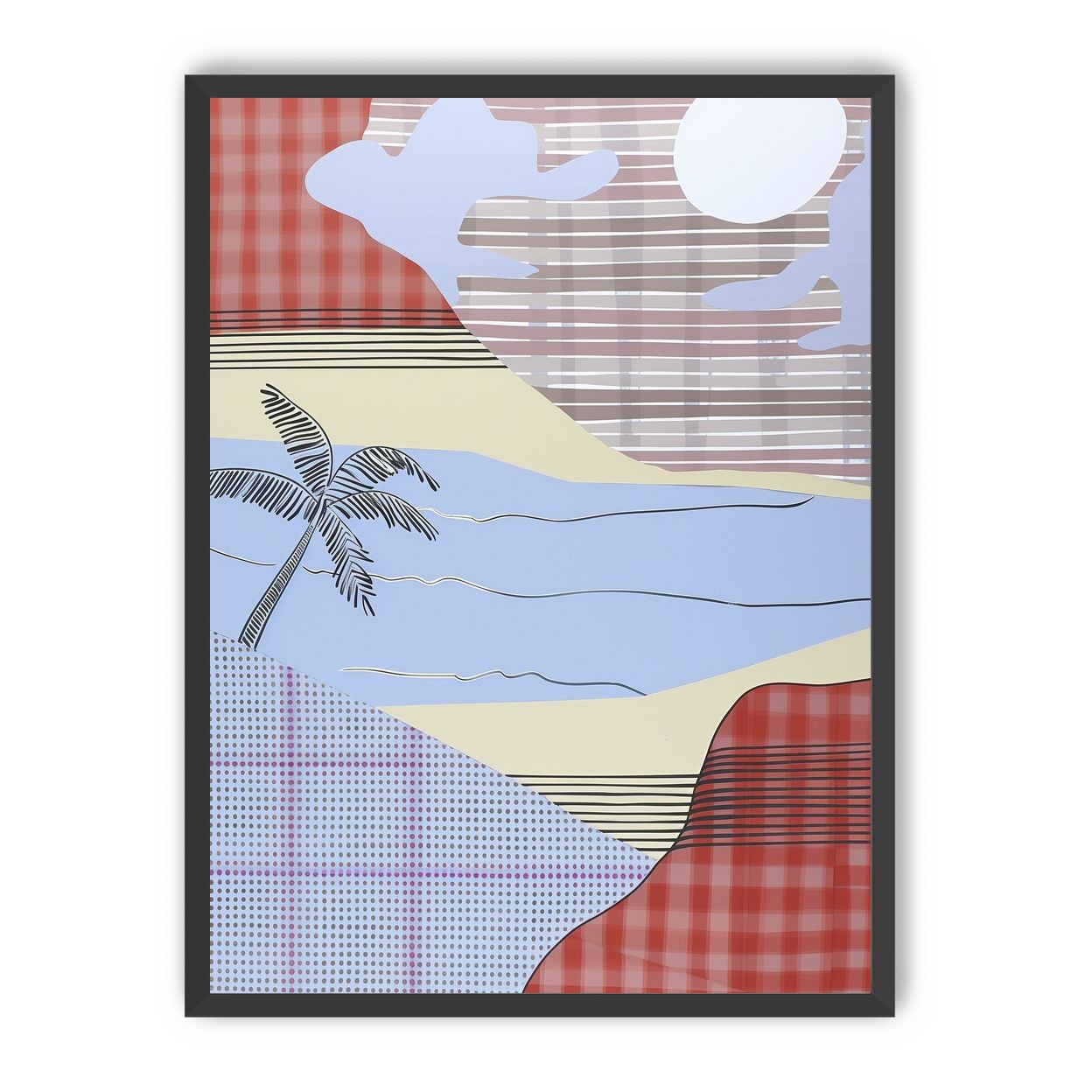 Striped sky over the beach