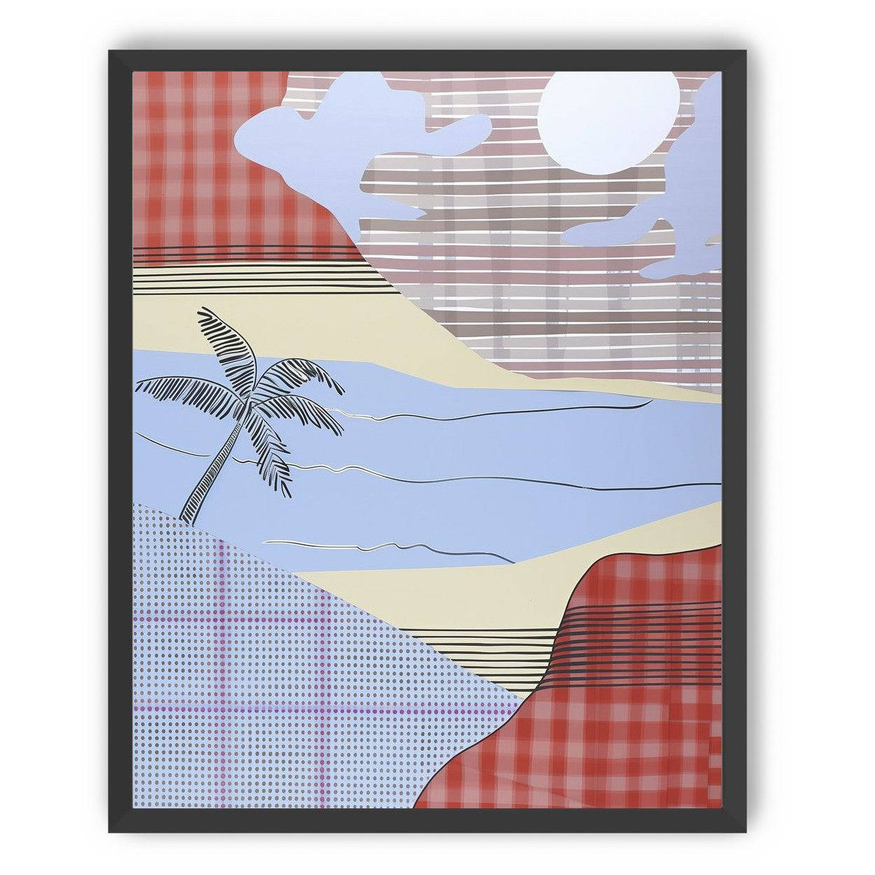 Striped sky over the beach