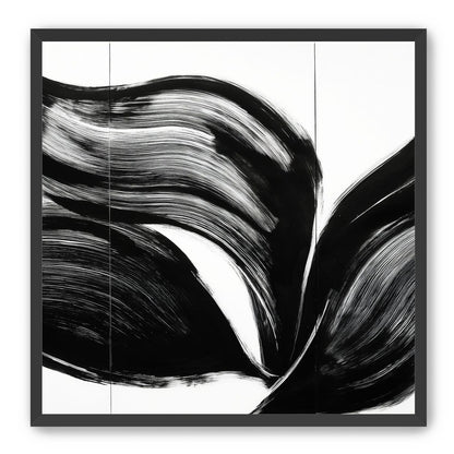 Three petals in black ink