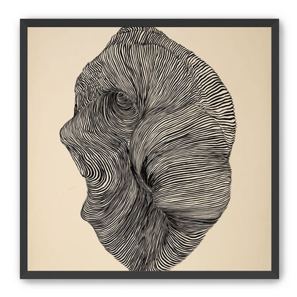 Striped profile on beige