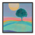 The sun behind the tree