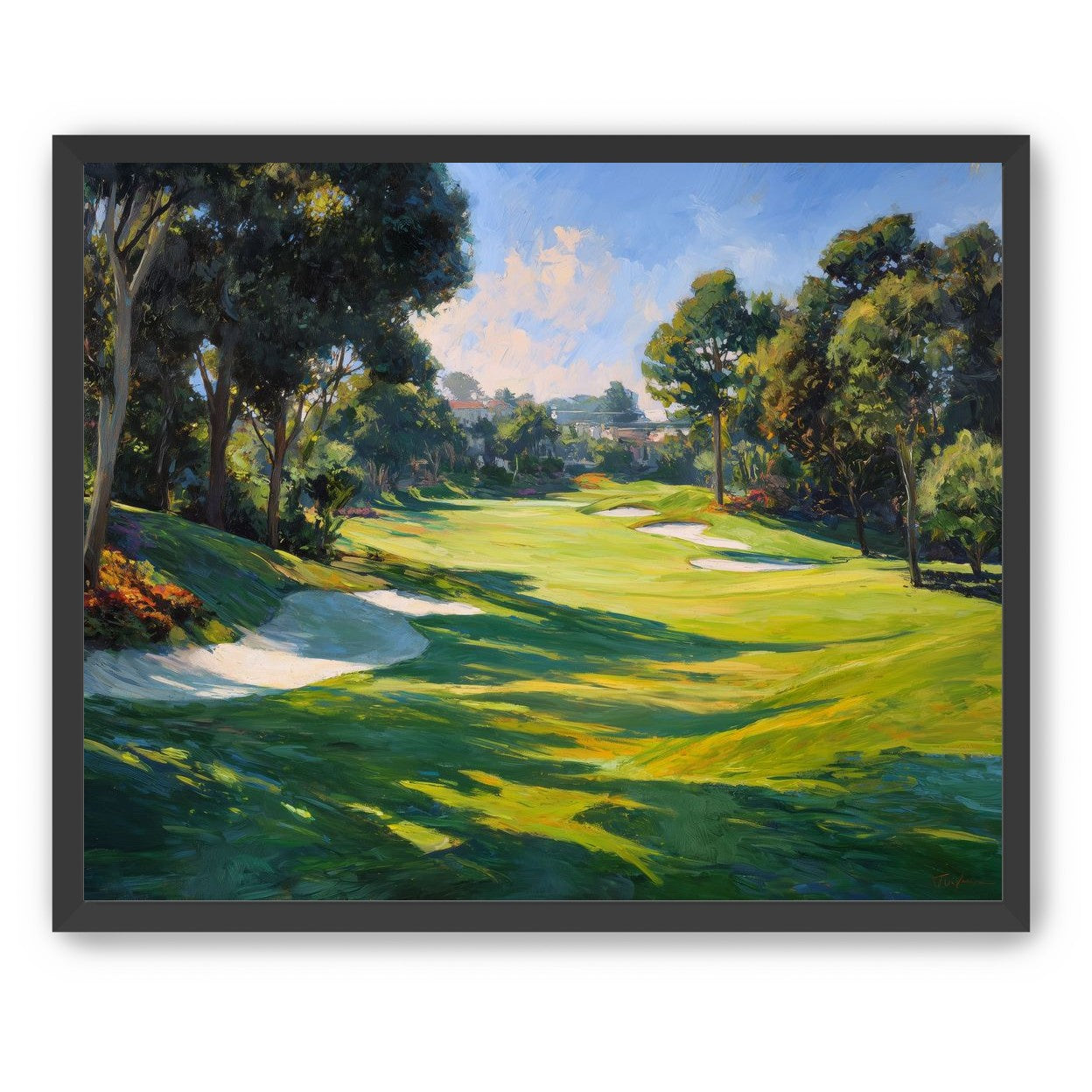 Ocean Haze Over Fairways